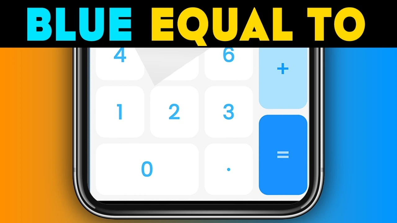 Calculator Lock Blue Equal Secure Vault