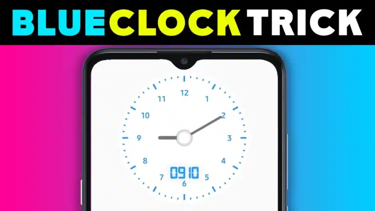 Blue Clock Lock Secret Photo Vault