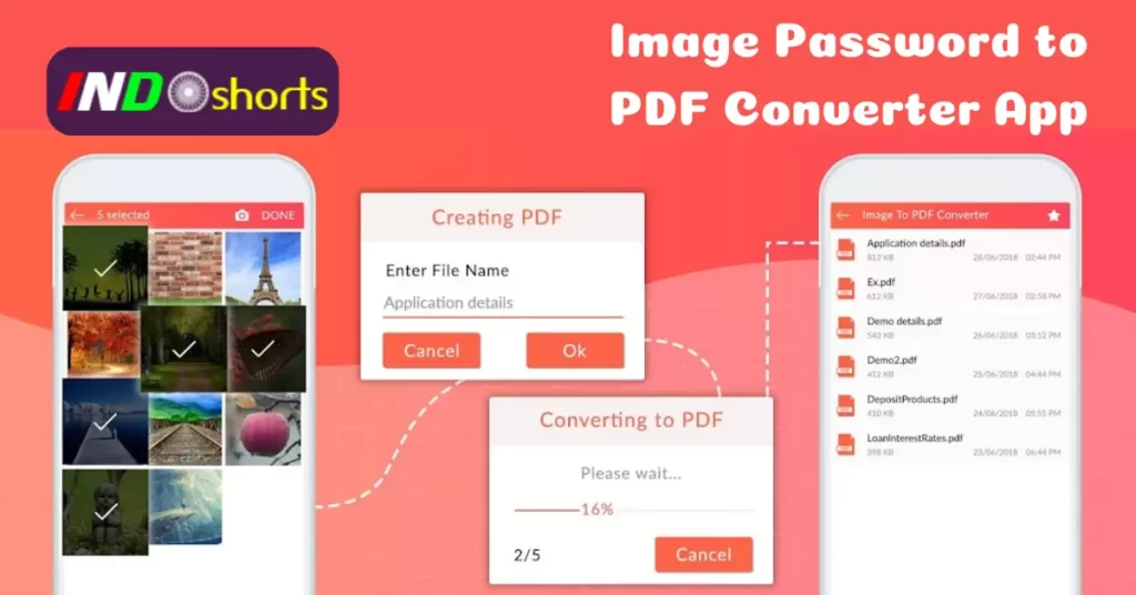 Image Password to PDF Converter App