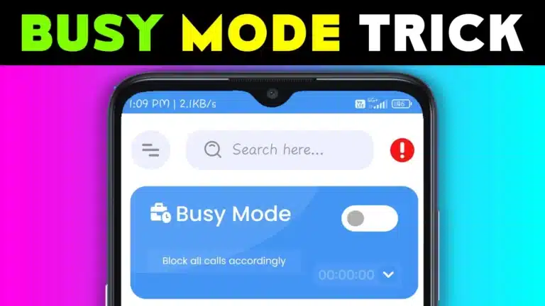 IndShorts Smart Call Blocker MY BUSY MODE