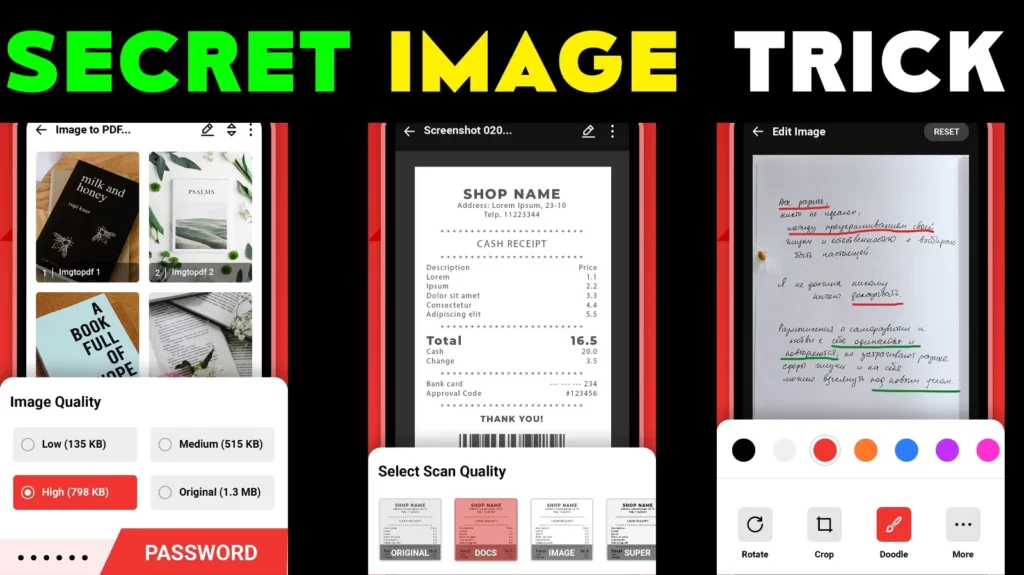 Secret Image Image To PDF Converter App