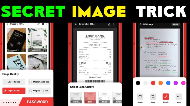 Secret Image Image To PDF Converter App