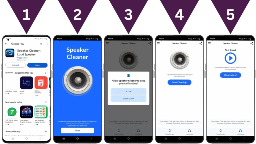 Loud Speaker Cleaner App