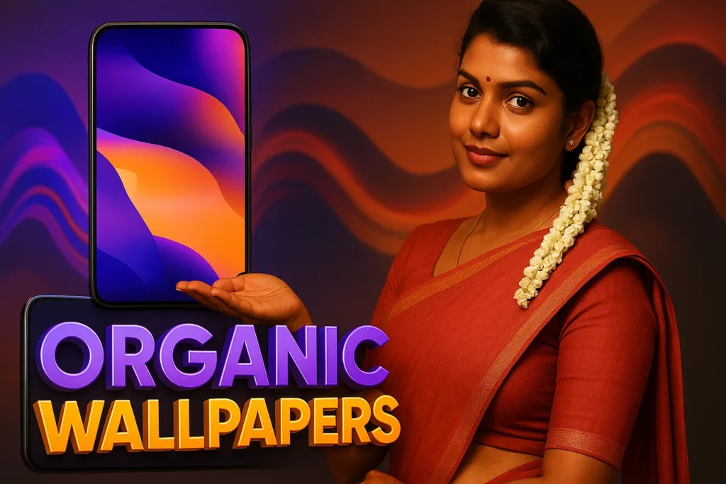 Girl with Organic Wallpapers text and phone