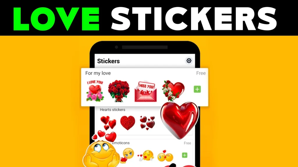 WhatsApp Stickers and Emoji App with Love Stickers