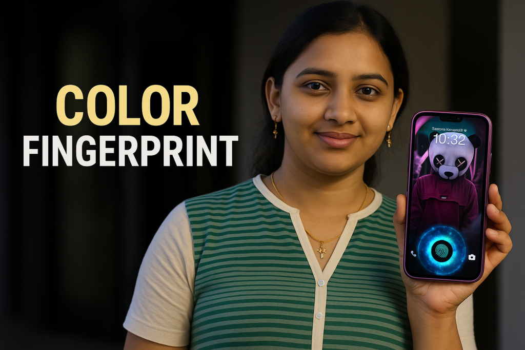 Color fingerprint animation on in-display fingerprint lock screen shown on Android phone (2026)