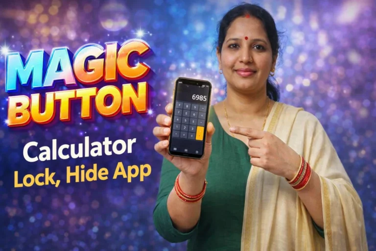 Magic Button Calculator Lock Hide App App for Android IND shorts apps news