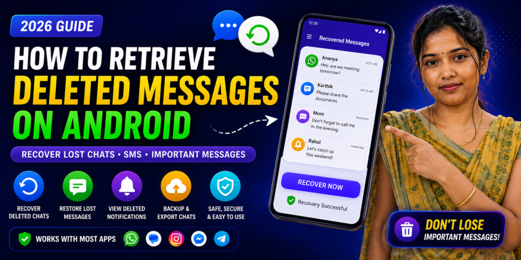 How to Retrieve Deleted Messages on Android 2026 - Easy Recovery Guide Like MISS CHATS!