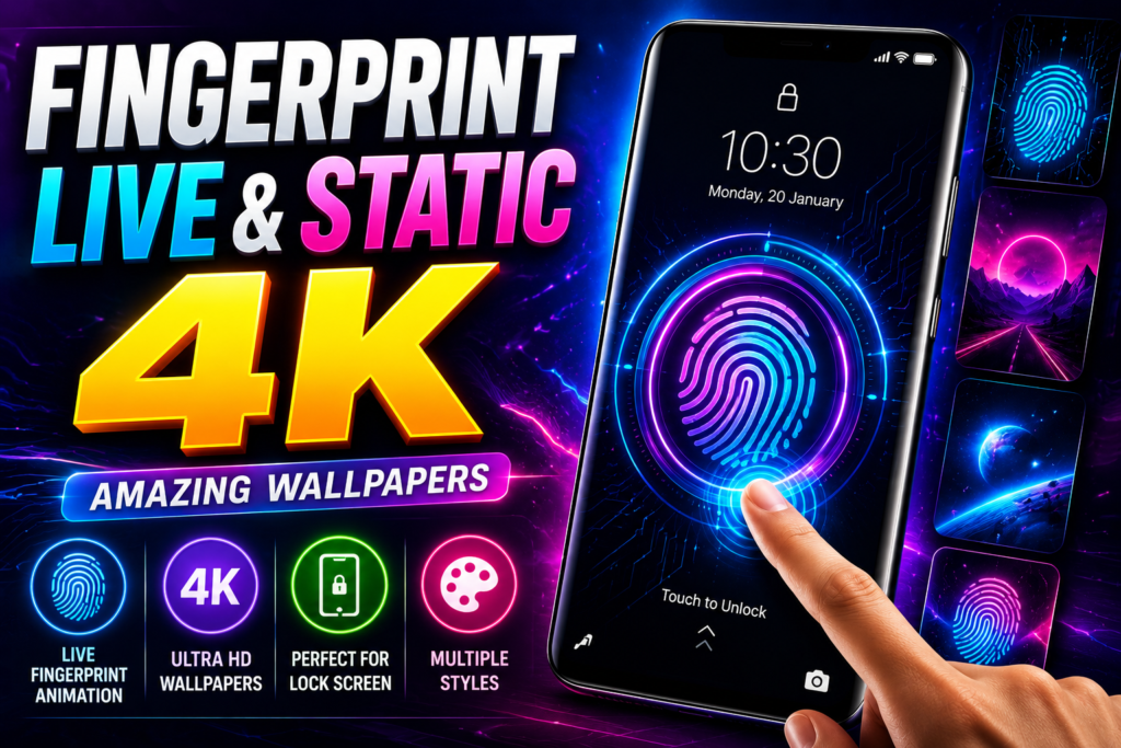 Touch Fingerprint Live & Static 4K For Android