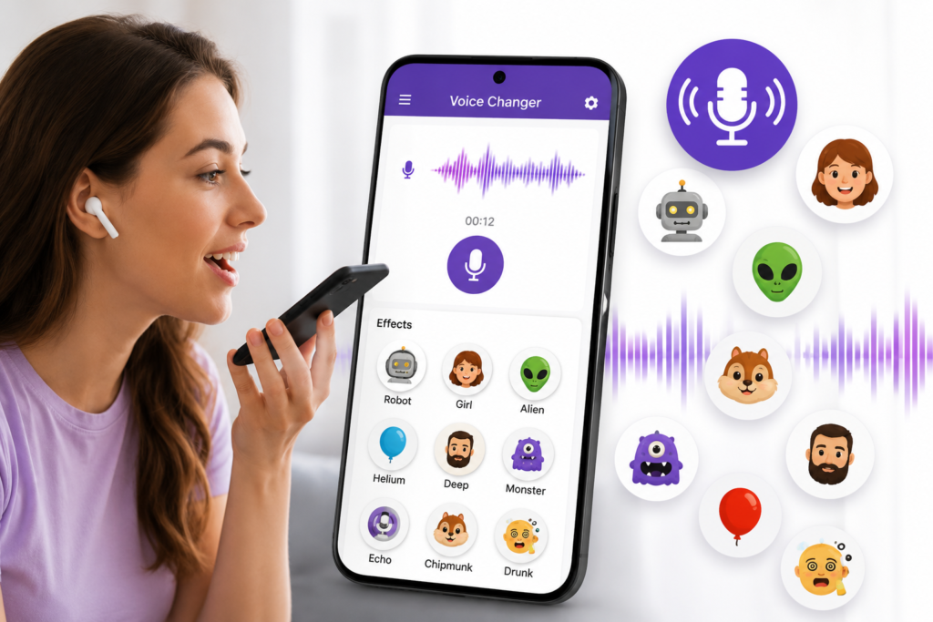 Voice Changer With Effects: Should You Try This Real-Time Voice Changer App? 1 Voice changer app demo promotion