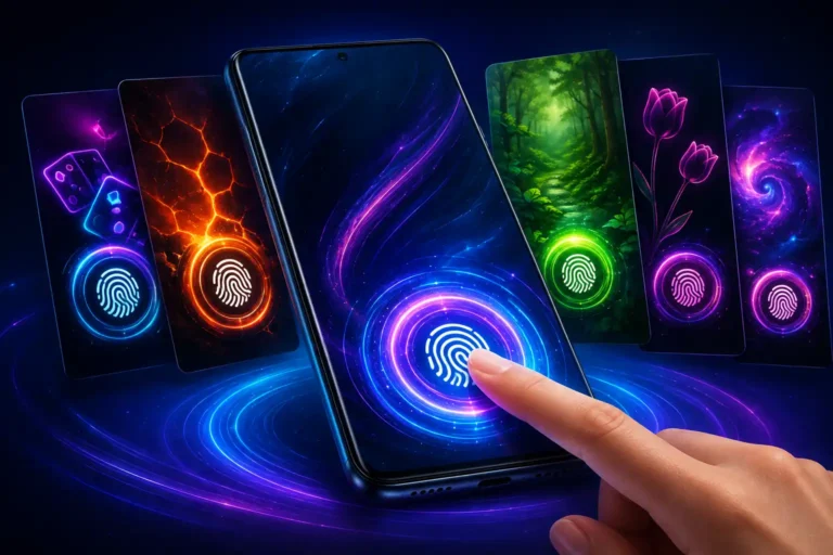 Neon Fingerprint Galaxy Unlock IND shorts apps news