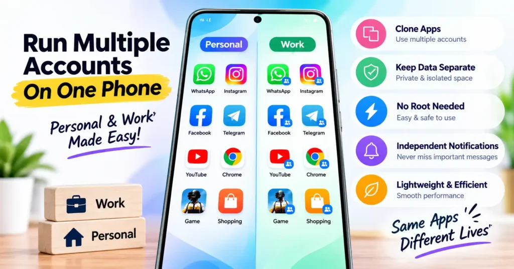 Run Multiple Accounts on One Phone IND shorts apps news